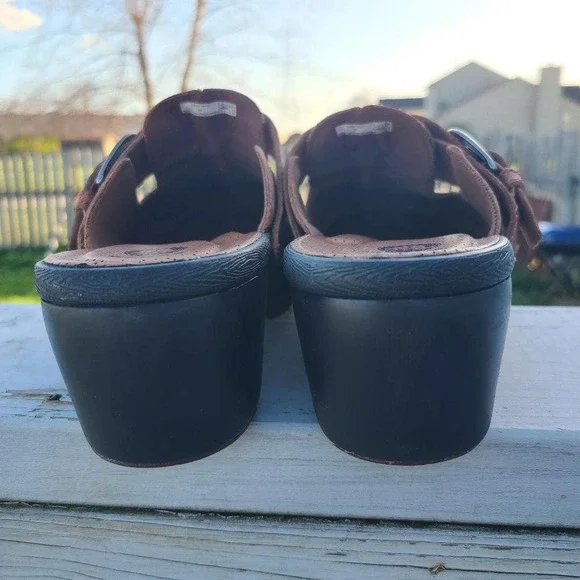 Crocs Cobbler 15513 Leather Clogs Heel Buckle Brown Slip On Women's Size… - Picture 12 of 12